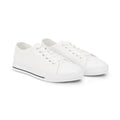 Classic White Low Top Sneakers – Men's Casual Canvas Shoes