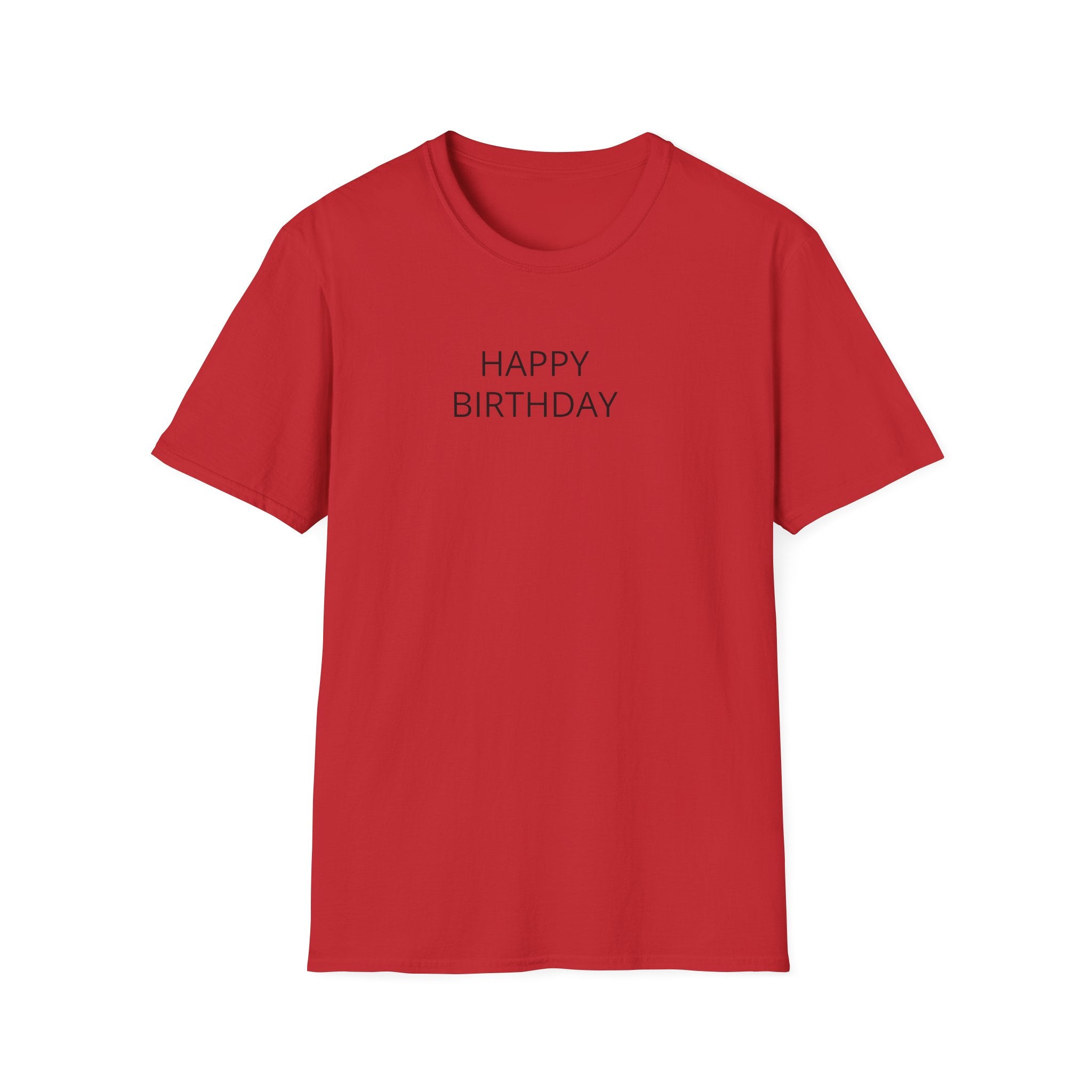 Happy Birthday T-Shirt — Minimal Text Birthday Tee