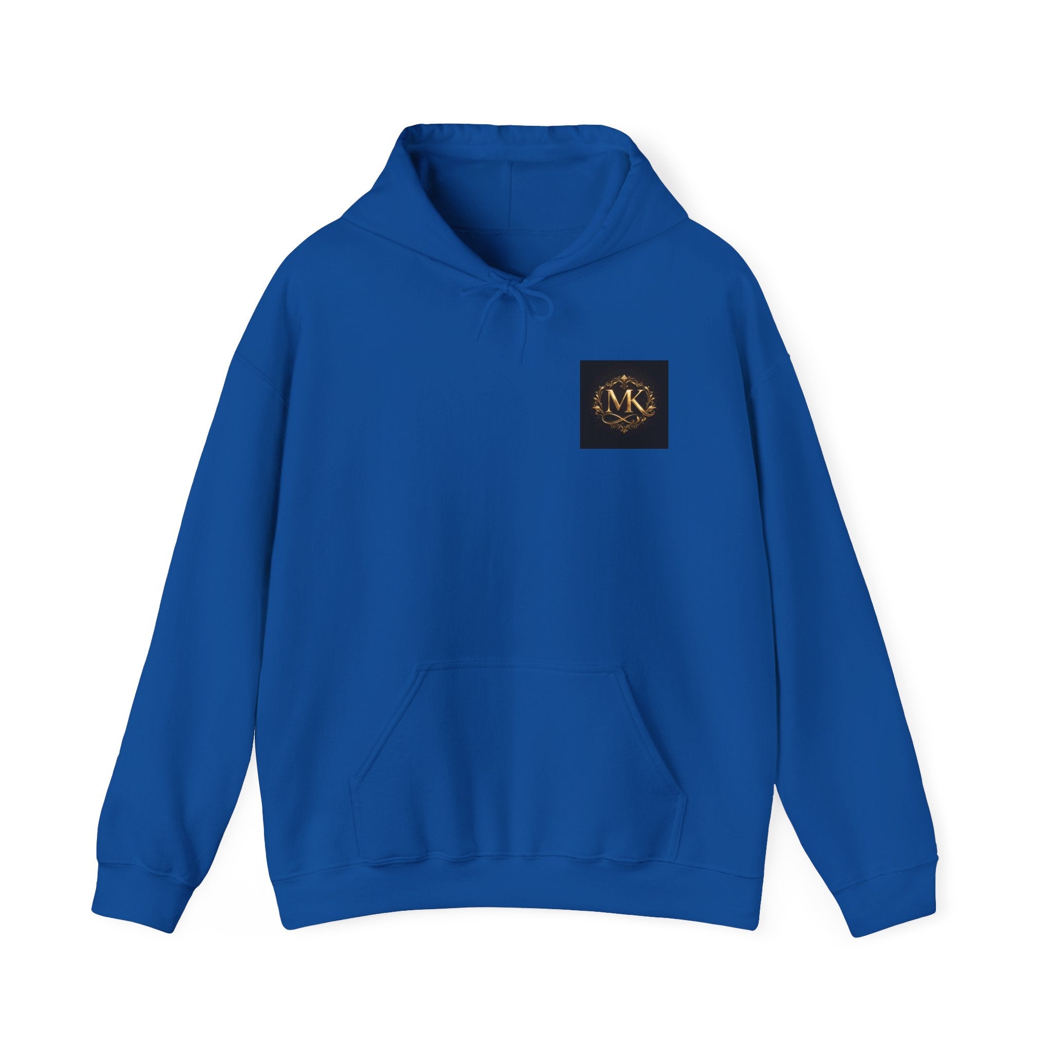 Minimalist Monogram Hoodie - MK Gold Emblem Chest Logo