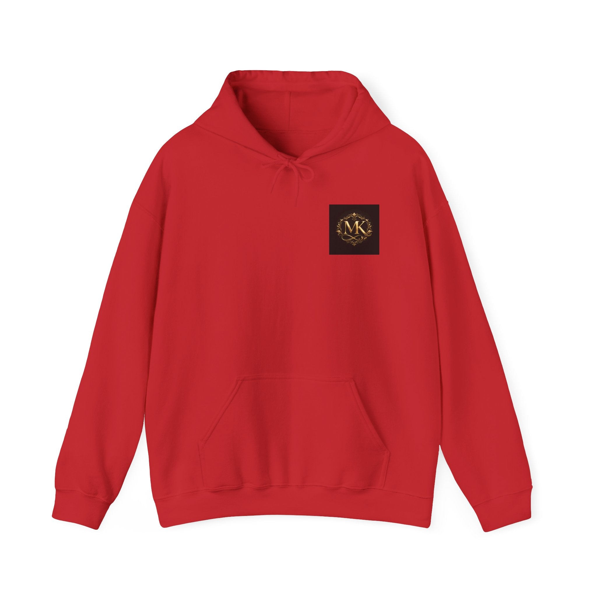 Minimalist Monogram Hoodie - MK Gold Emblem Chest Logo