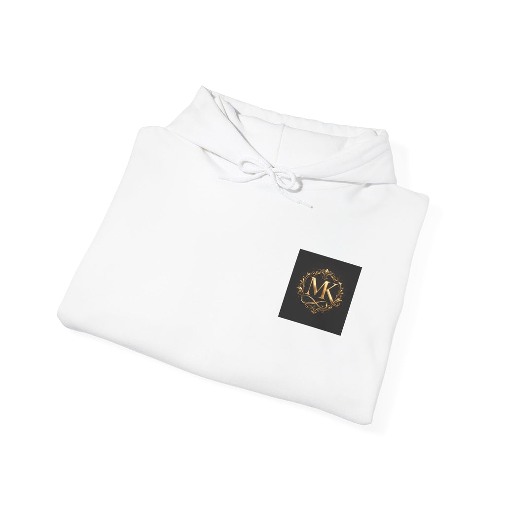 Minimalist Monogram Hoodie - MK Gold Emblem Chest Logo
