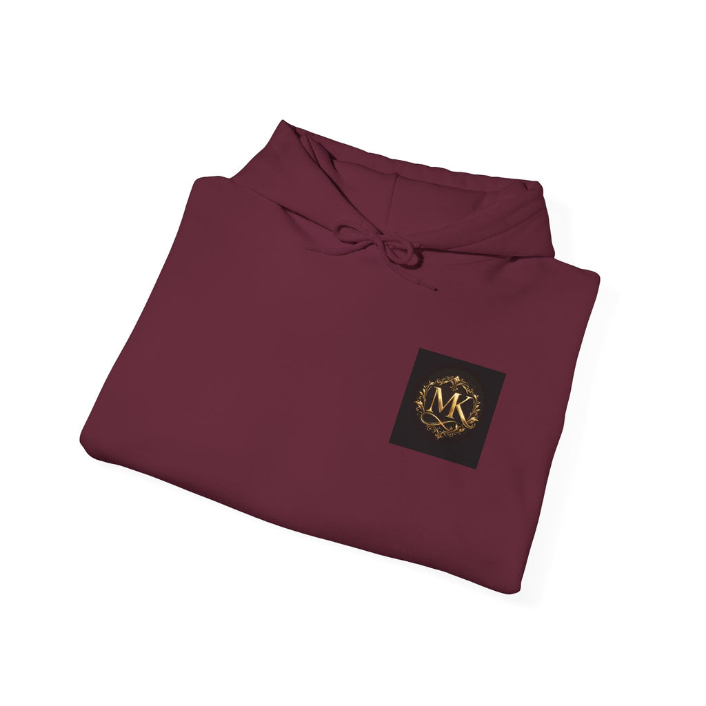 Minimalist Monogram Hoodie - MK Gold Emblem Chest Logo