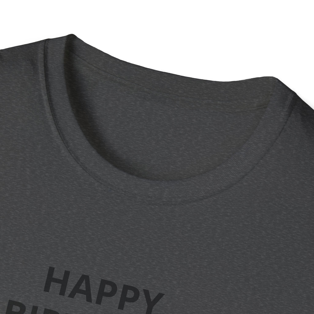 Happy Birthday T-Shirt — Minimal Text Birthday Tee