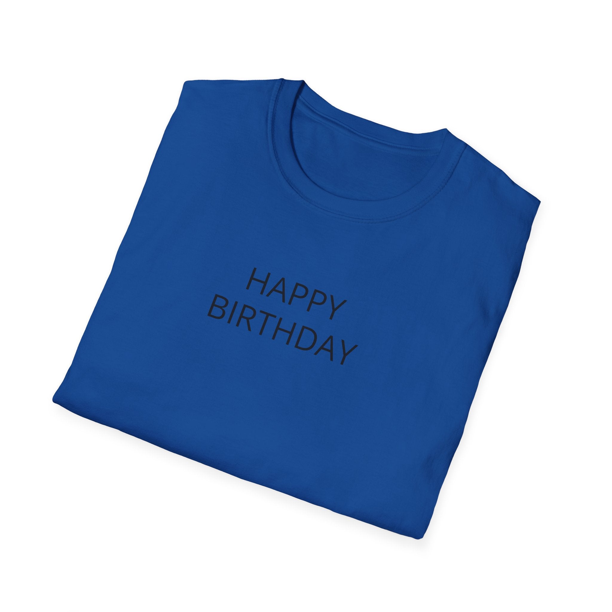 Happy Birthday T-Shirt — Minimal Text Birthday Tee