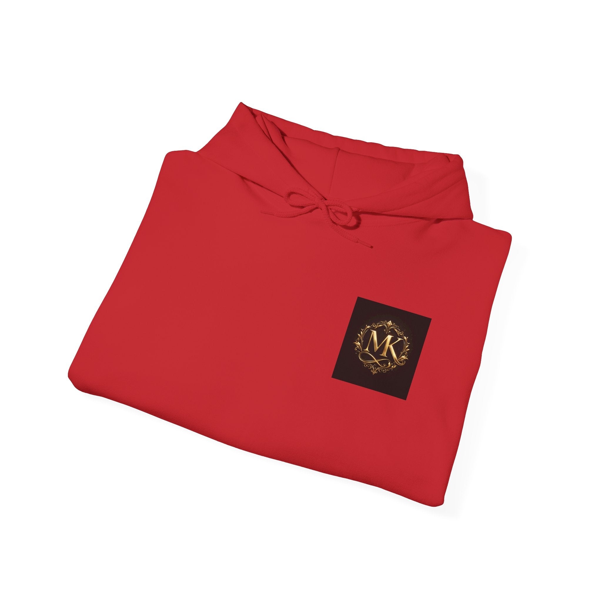 Minimalist Monogram Hoodie - MK Gold Emblem Chest Logo