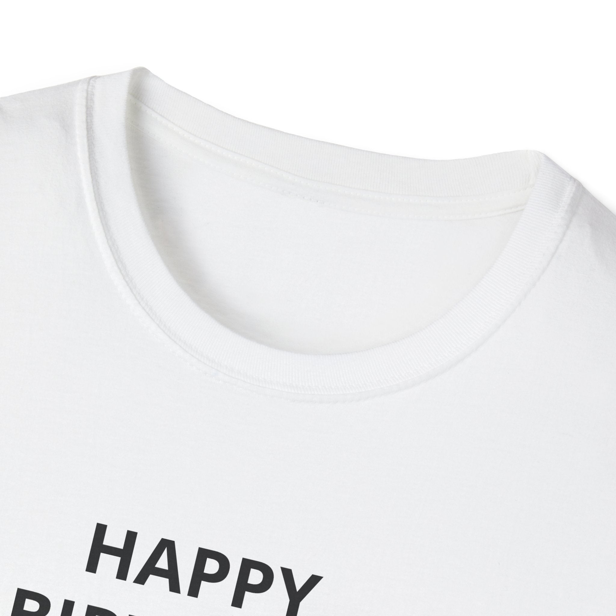 Happy Birthday T-Shirt — Minimal Text Birthday Tee