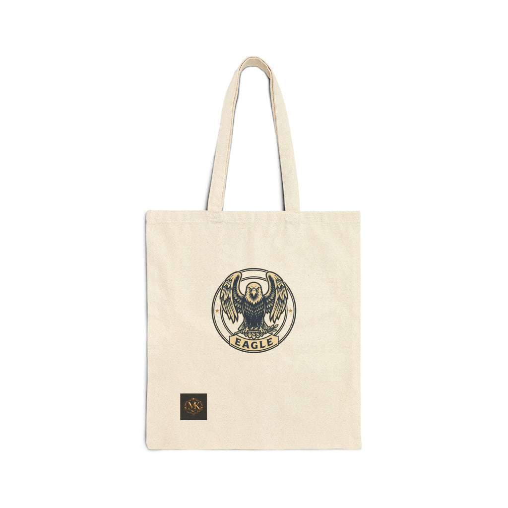 Eagle Emblem Cotton Tote Bag — Vintage Wildlife Canvas Shopper