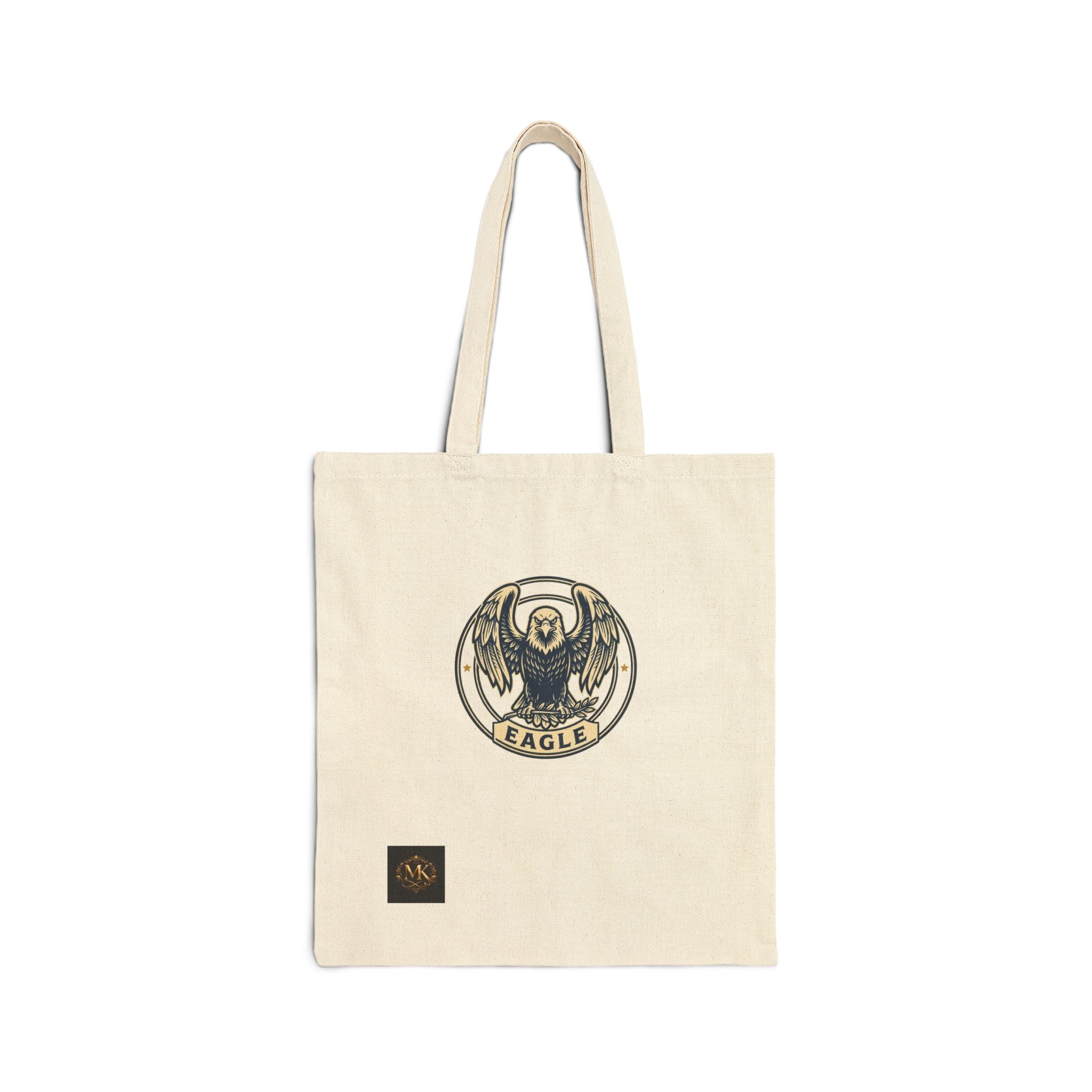 Eagle Emblem Cotton Tote Bag — Vintage Wildlife Canvas Shopper