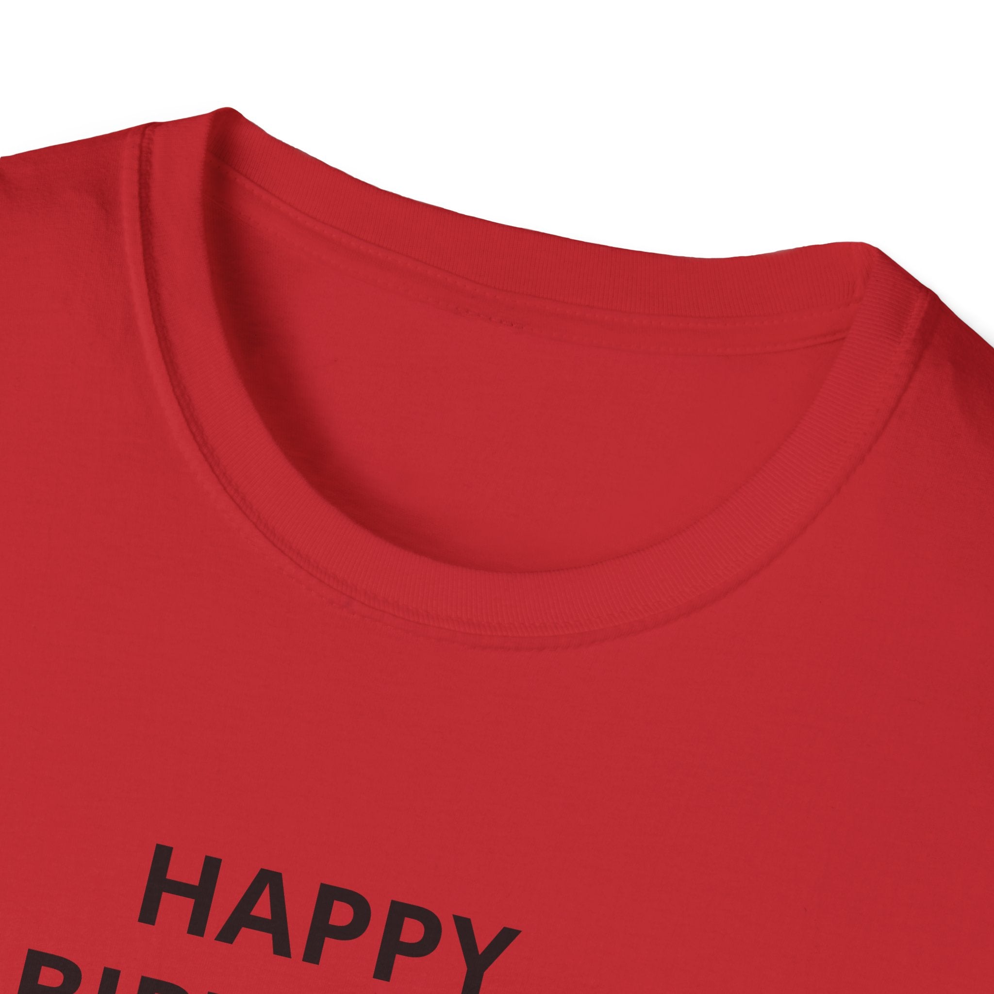 Happy Birthday T-Shirt — Minimal Text Birthday Tee