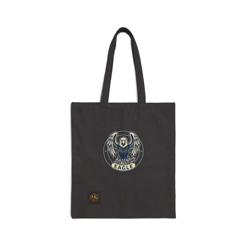 Eagle Emblem Cotton Tote Bag — Vintage Wildlife Canvas Shopper