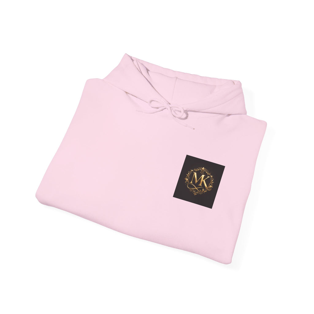 Minimalist Monogram Hoodie - MK Gold Emblem Chest Logo