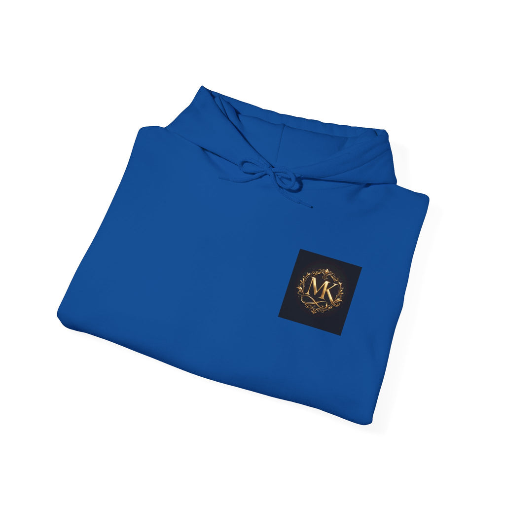 Minimalist Monogram Hoodie - MK Gold Emblem Chest Logo
