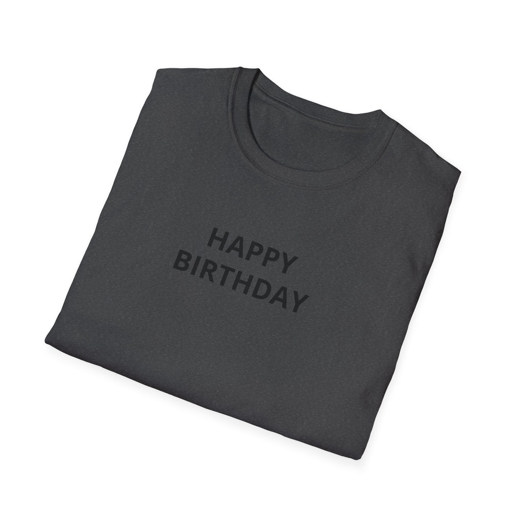 Happy Birthday T-Shirt — Minimal Text Birthday Tee