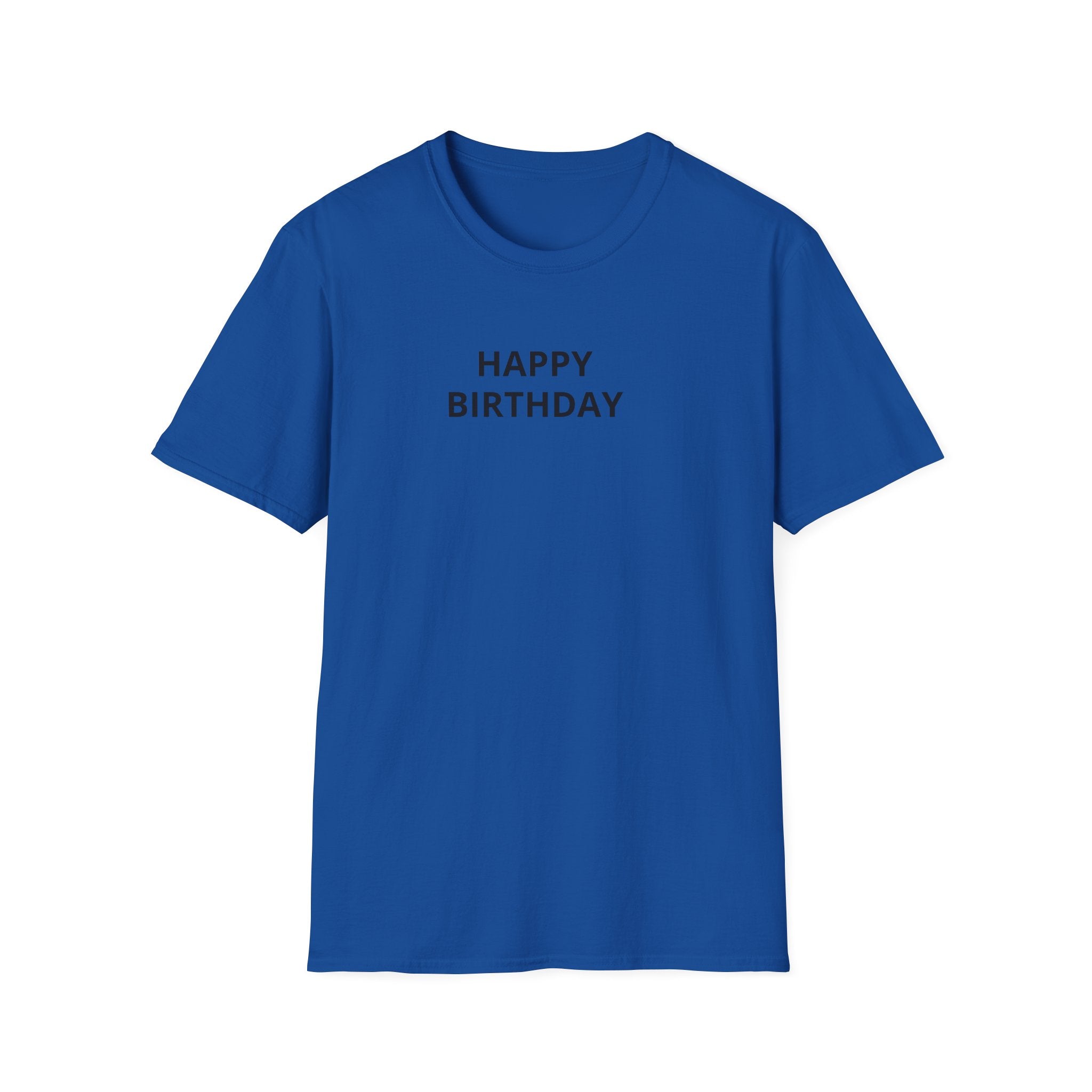Happy Birthday T-Shirt — Minimal Text Birthday Tee