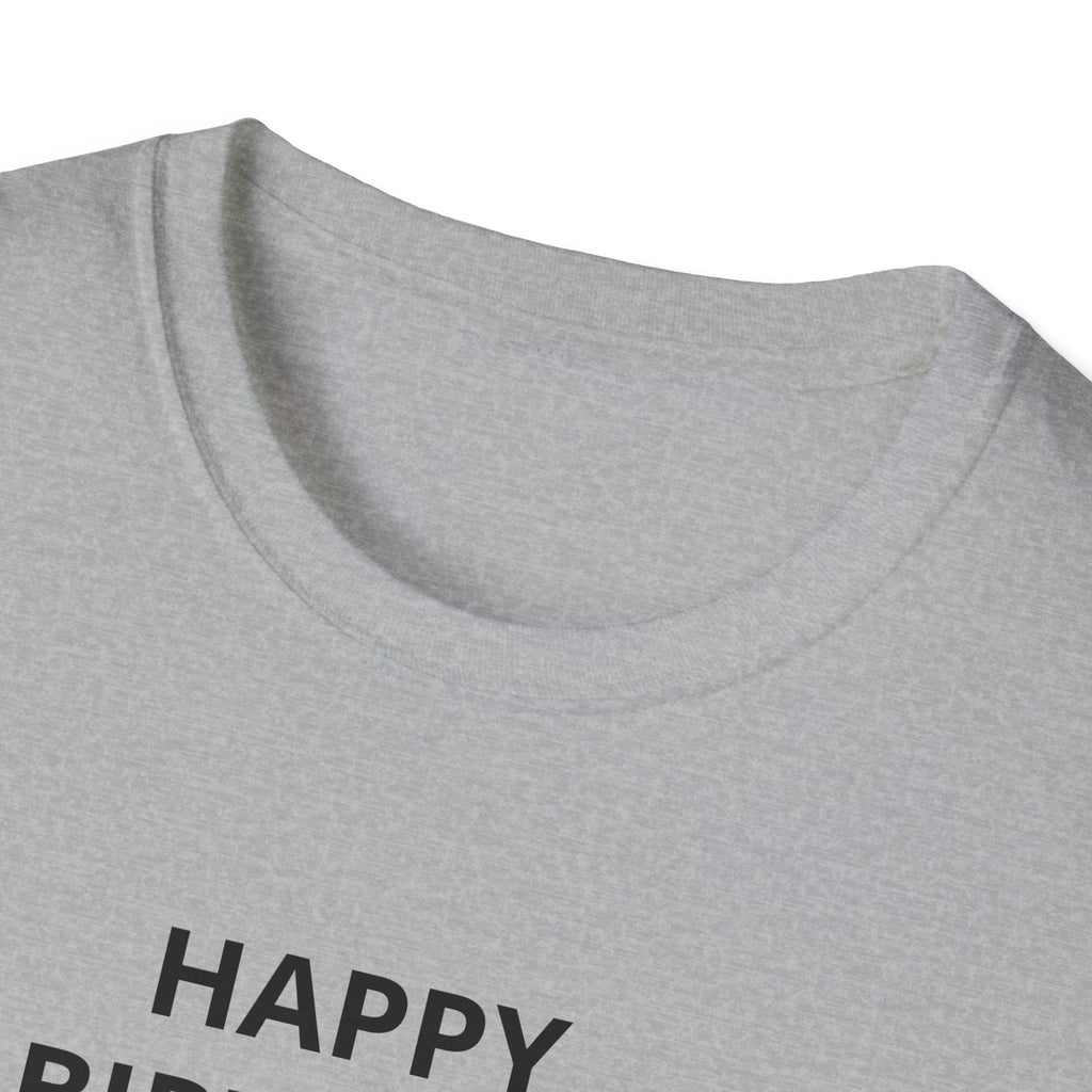 Happy Birthday T-Shirt — Minimal Text Birthday Tee