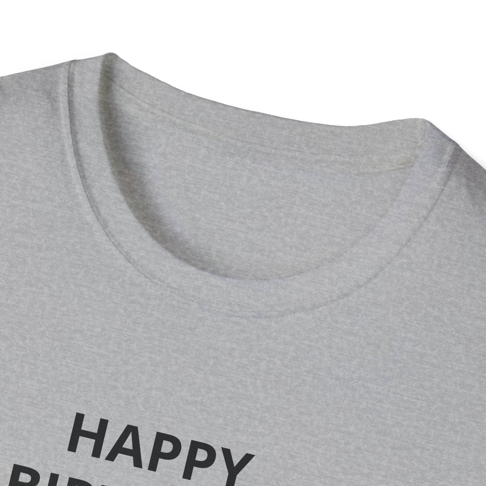 Happy Birthday T-Shirt — Minimal Text Birthday Tee