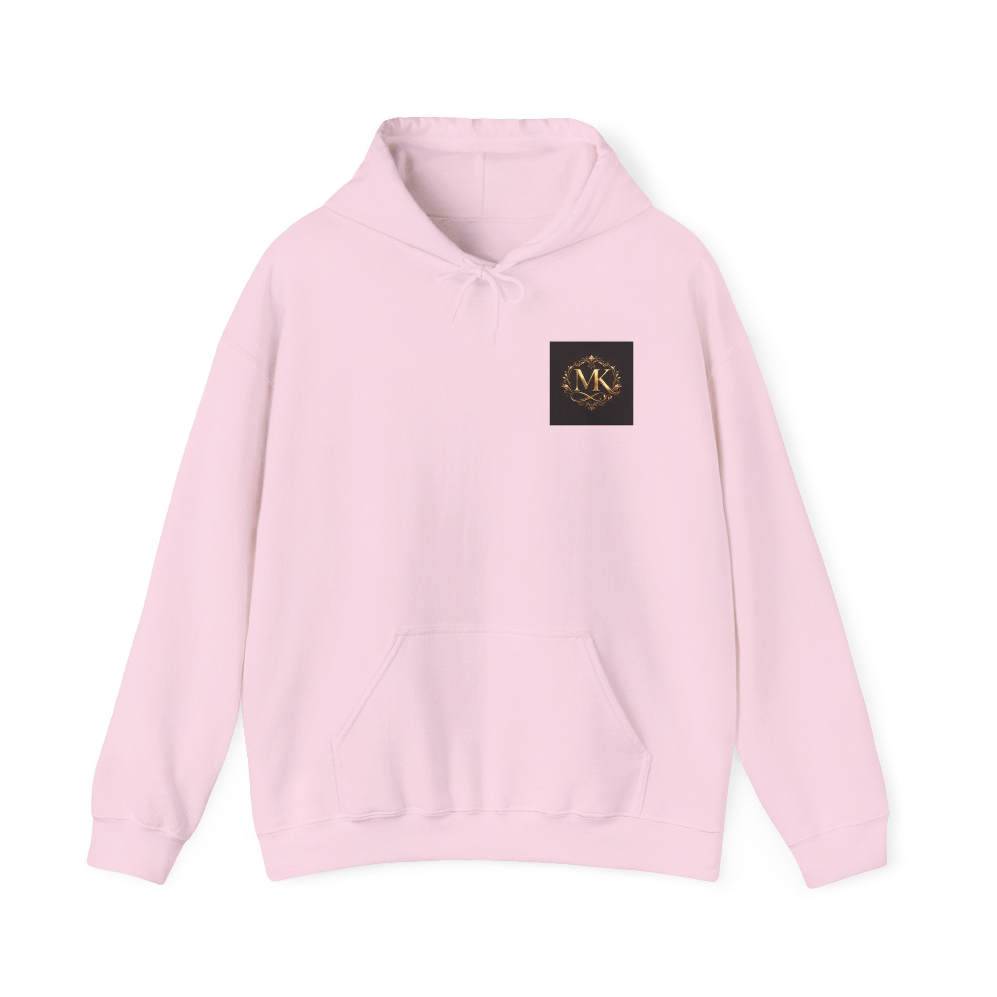 Minimalist Monogram Hoodie - MK Gold Emblem Chest Logo