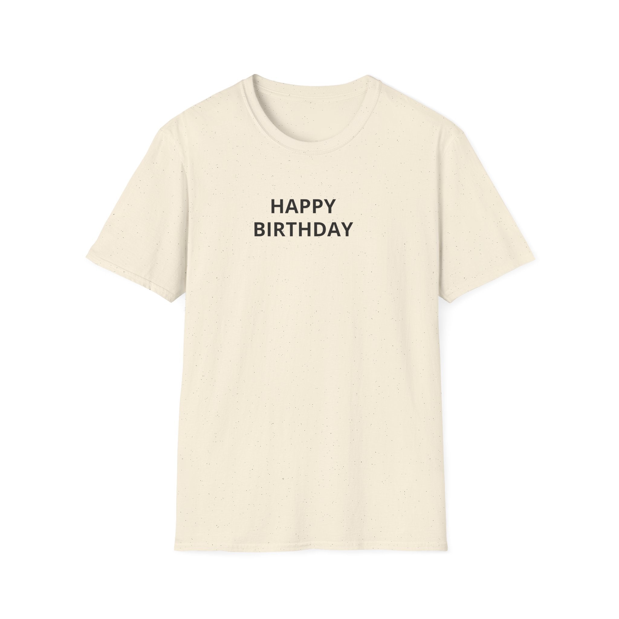 Happy Birthday T-Shirt — Minimal Text Birthday Tee